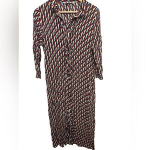 Zara Multicolor Geometric Print Dress